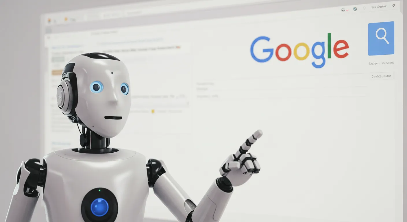 ロボットが検索面を監視している画像