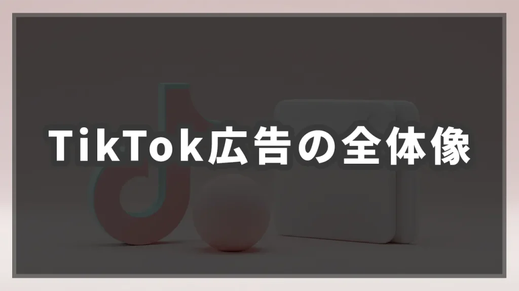 TikTok広告の全体像のイメージ画像です